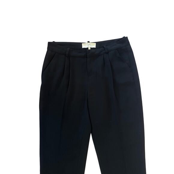 Women 2 Joie Black Bright Rose Anderson B Tapered Pants Trousers Slacks Cuffed - Picture 2 of 6